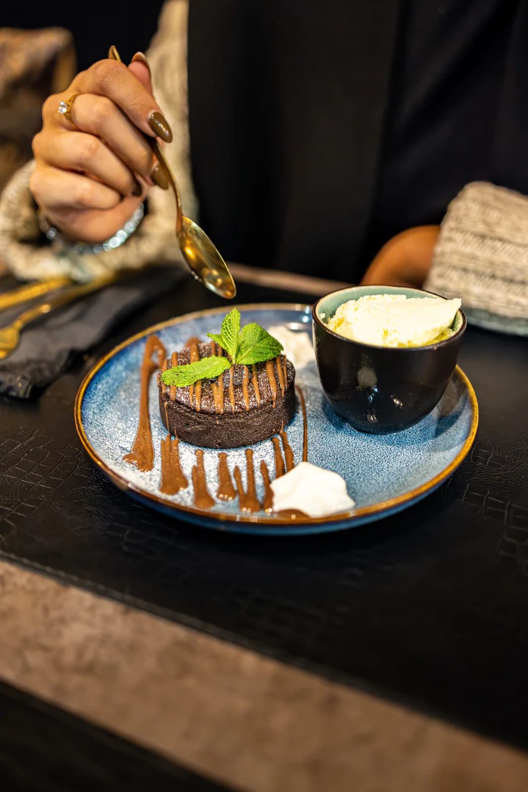 Dessert servi au restaurant 7th Avenue